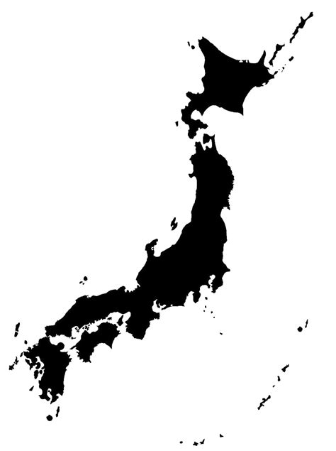 japan map outline transparent background